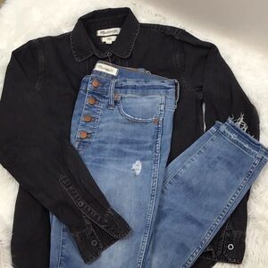 Madewell 10” high rise jeans/free top